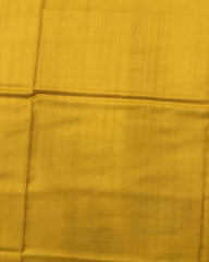 Dark Green & Lemon Yellow Plain Patola Saree - SindhoiPatolaArt