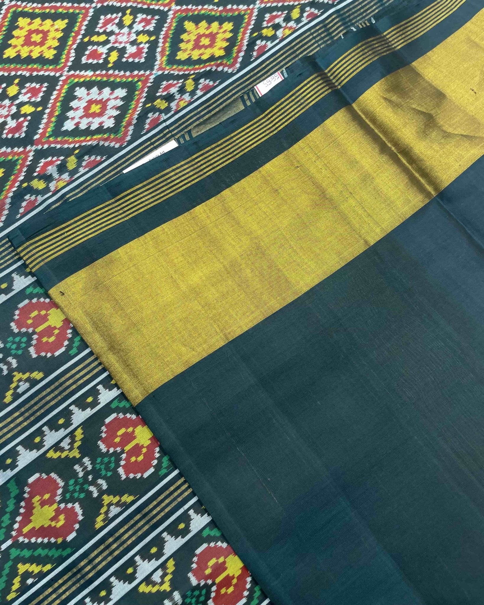 Dark Green Panchanda Designer Patola Saree - SindhoiPatolaArt