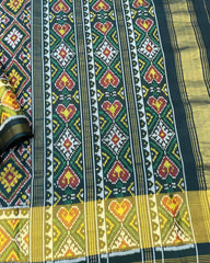 Dark Green Panchanda Designer Patola Saree - SindhoiPatolaArt