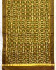 Golden Buttonful Design Patola Dupatta - SindhoiPatolaArt