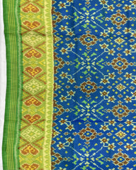 Green & Blue Navratan Patola Saree - SindhoiPatolaArt