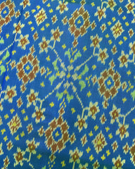 Green & Blue Navratan Patola Saree - SindhoiPatolaArt