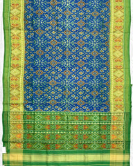Green & Blue Navratan Patola Saree - SindhoiPatolaArt