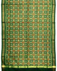 Green Buttonful Design Patola Dupatta - SindhoiPatolaArt