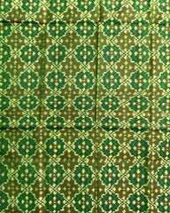 Green Buttonful Design Patola Dupatta - SindhoiPatolaArt