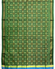 Green Buttonful Design Patola Dupatta - SindhoiPatolaArt