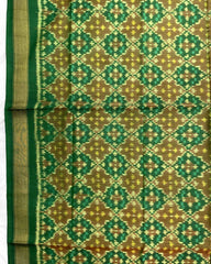 Green Buttonful Design Patola Dupatta - SindhoiPatolaArt