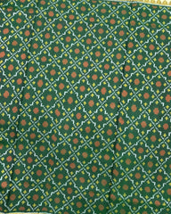 Green Buttonful Design Patola Saree - SindhoiPatolaArt