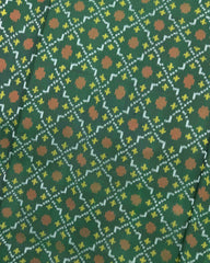 Green Buttonful Design Patola Saree - SindhoiPatolaArt