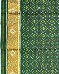 Green Buttonful Patola Saree - SindhoiPatolaArt