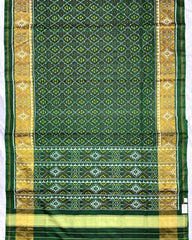 Green Buttonful Patola Saree - SindhoiPatolaArt