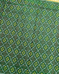 Green Buttonful Patola Saree - SindhoiPatolaArt