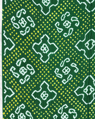 Green Gaji Fancy Bandhani Saree - SindhoiPatolaArt