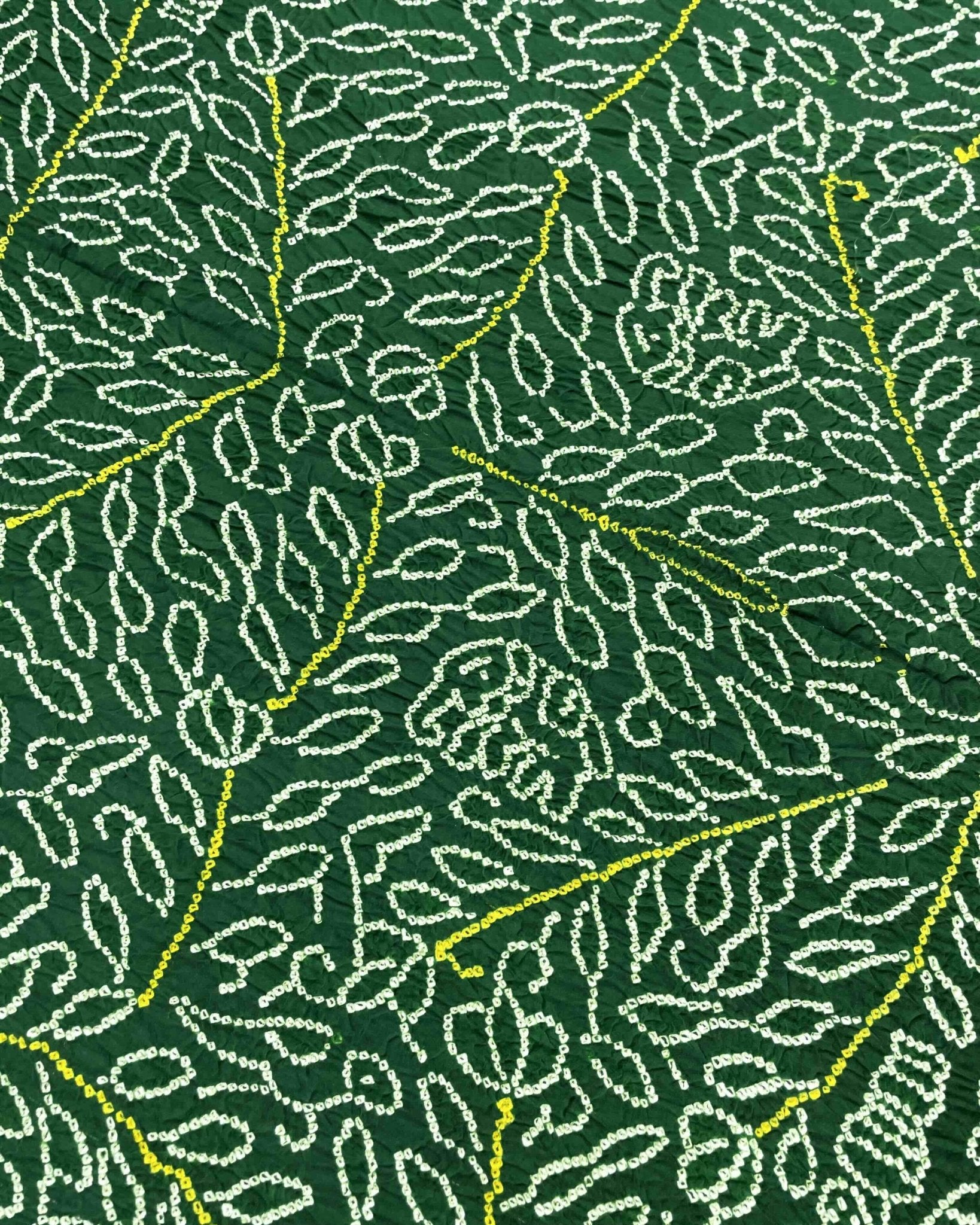 Green Gajji Bandhani Dupatta - SindhoiPatolaArt