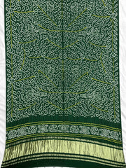 Green Gajji Bandhani Dupatta - SindhoiPatolaArt