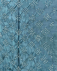 Green & Grey Bandhani Patola Dupatta - SindhoiPatolaArt