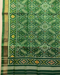 Green Manekchowk Designer Patola Dupatta - SindhoiPatolaArt