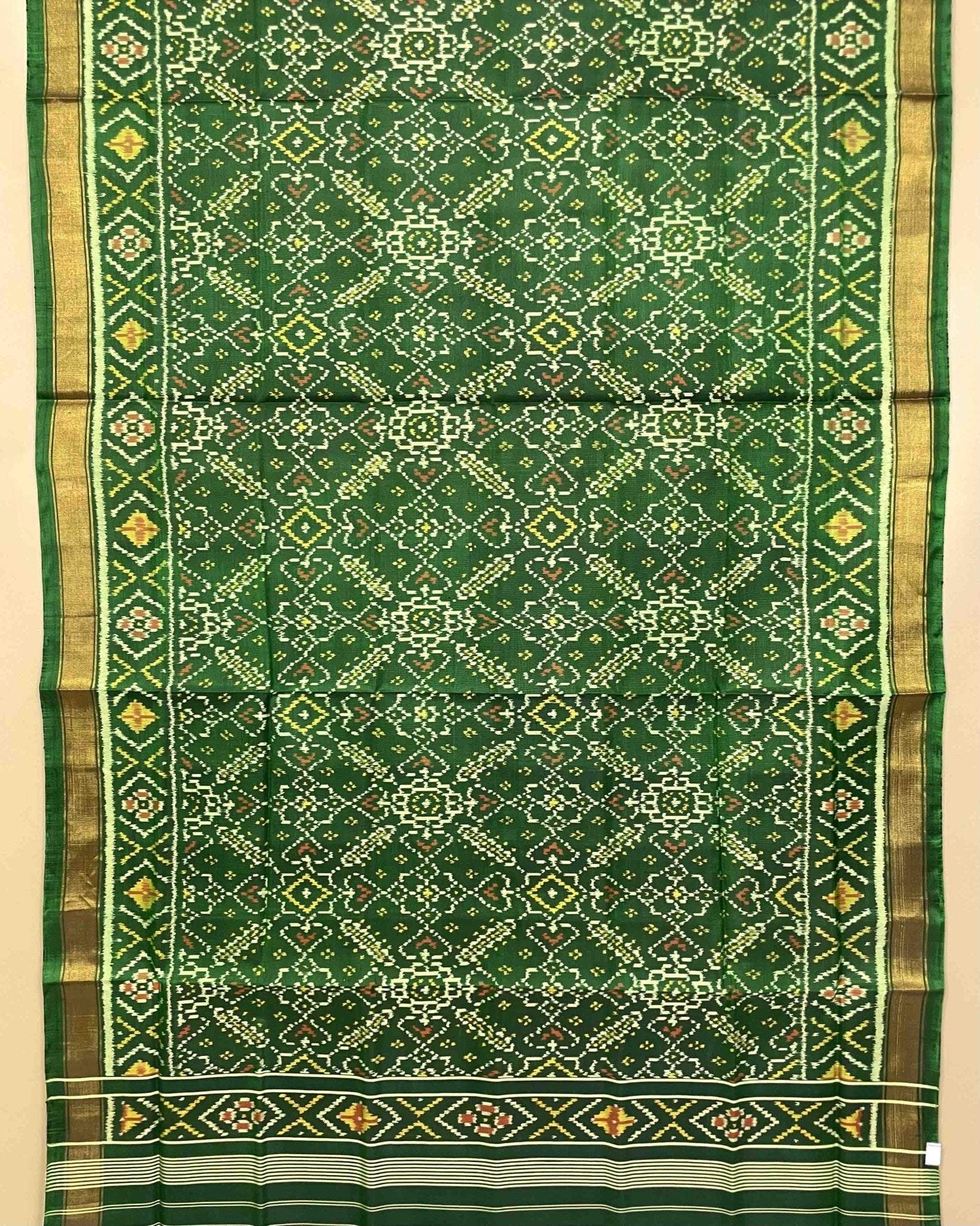 Green Manekchowk Designer Patola Dupatta - SindhoiPatolaArt