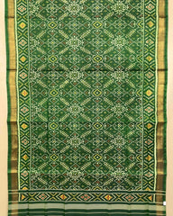 Green Manekchowk Designer Patola Dupatta - SindhoiPatolaArt