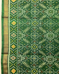 Green Manekchowk Designer Patola Dupatta - SindhoiPatolaArt
