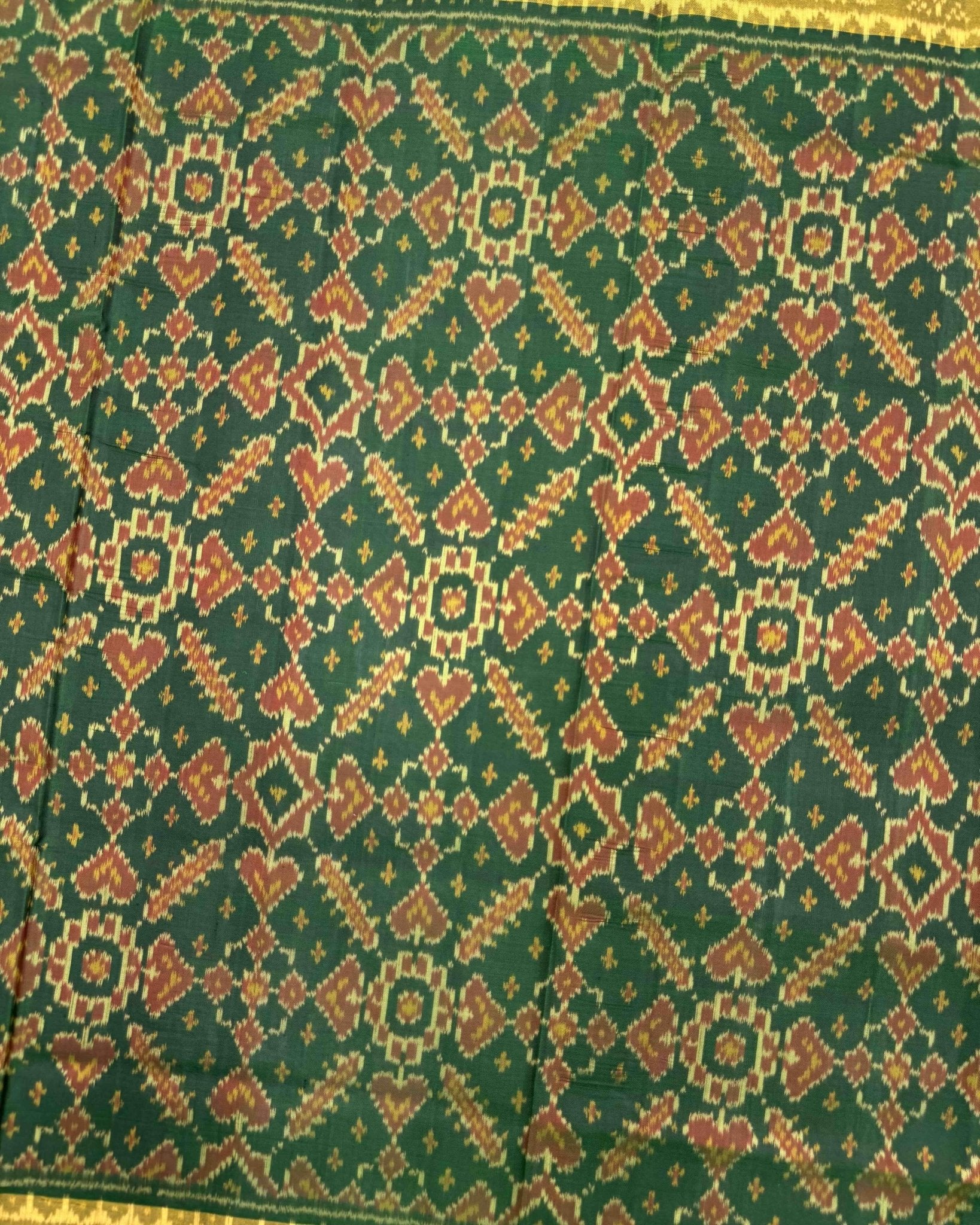 Green Manekchowk Patola Saree - SindhoiPatolaArt