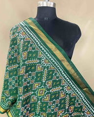 Green Manekchowk Patola Stole - SindhoiPatolaArt