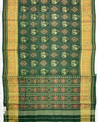 Green Narikunj Doted Designer Patola Saree - SindhoiPatolaArt