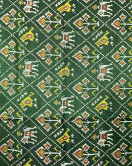 Green Narikunj Patola Dupatta - SindhoiPatolaArt