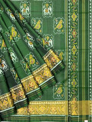 Green Narikunj Rajkot Patola Saree - SindhoiPatolaArt