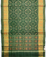 Green Navratan Designer Patola Saree - SindhoiPatolaArt
