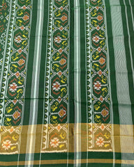 Green Navratan Designer Patola Saree - SindhoiPatolaArt
