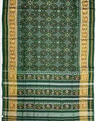 Green Navratan Designer Patola Saree - SindhoiPatolaArt