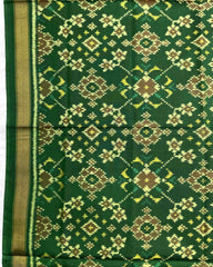 Green Navratan Patola Dupatta - SindhoiPatolaArt