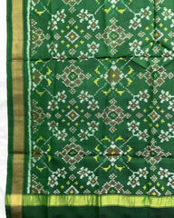 Green Navratan Patola Dupatta - SindhoiPatolaArt