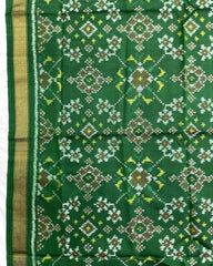 Green Navratan Patola Dupatta - SindhoiPatolaArt