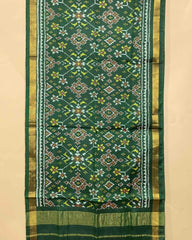 Green Navratan Patola Stole - SindhoiPatolaArt