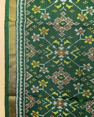 Green Navratan Patola Stole - SindhoiPatolaArt