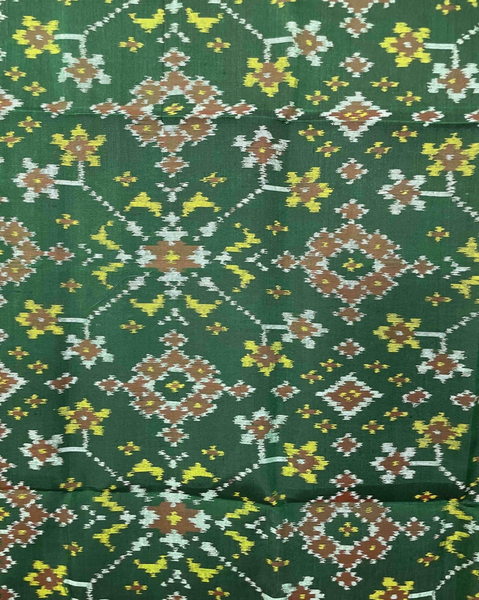 Green Navratan Patola Stole - SindhoiPatolaArt