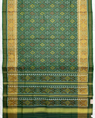 Green Panchanda Designer Patola Saree - SindhoiPatolaArt