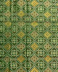 Green Panchanda Patola Dupatta - SindhoiPatolaArt