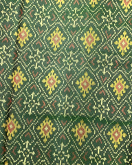 Green Panchanda Patola Saree - SindhoiPatolaArt