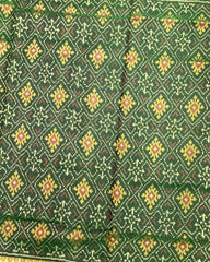 Green Panchanda Patola Saree - SindhoiPatolaArt