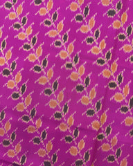 Green & Pink Leheriya Leaves Patola Saree - SindhoiPatolaArt