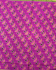 Green & Pink Leheriya Leaves Patola Saree - SindhoiPatolaArt