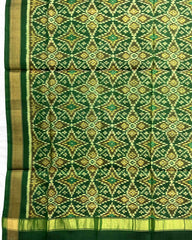 Green Solsitara Design Patola Dupatta - SindhoiPatolaArt