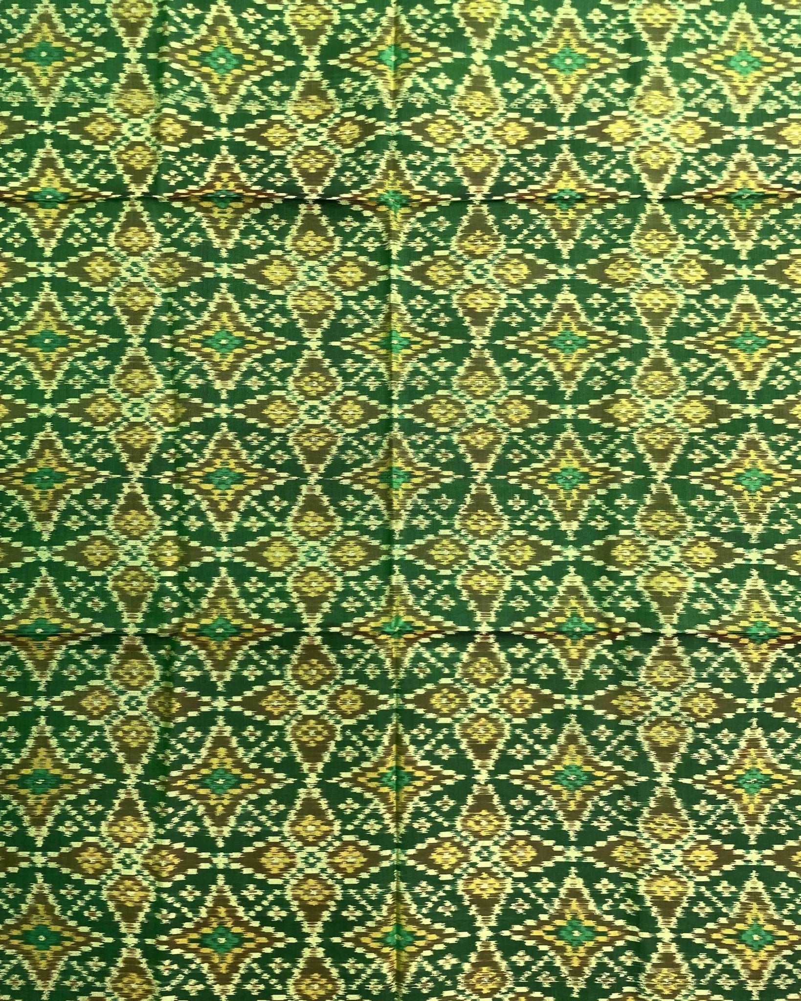 Green Solsitara Design Patola Dupatta - SindhoiPatolaArt