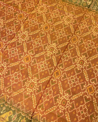 Green & Yellow Manekchowk Designer Patola Saree - SindhoiPatolaArt