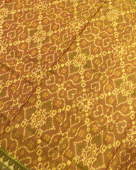 Green & Yellow Mix Designer Patola Saree - SindhoiPatolaArt