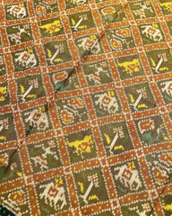 Green & Yellow Narikunj Designer Patola Saree - SindhoiPatolaArt