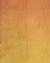 Light Golden Yellow & Peach Shaded Munga Silk Bandhani Saree - SindhoiPatolaArt